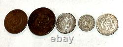 LOT of 5 DRAGON COINS 1889, 1890, 1906, 1909 SILVER & Copper Kwangtung