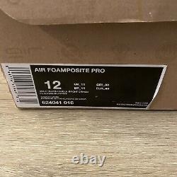 Nike Air Foamposite Pro Crimson Platinum Silver Red Black 624041-016 Size 12 NEW