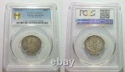 Pcgs Ms62 China 1914 20 Cents Silver Nice Color Prooflike Rare