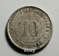 Scarce Key Date China 1922 (Yr 11) Republic Kwangtung 10 Cent Silver Coin