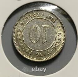 Very Nice China 1913 (Yr 2) Republic Kwangtung 10 Cent Silver Coin
